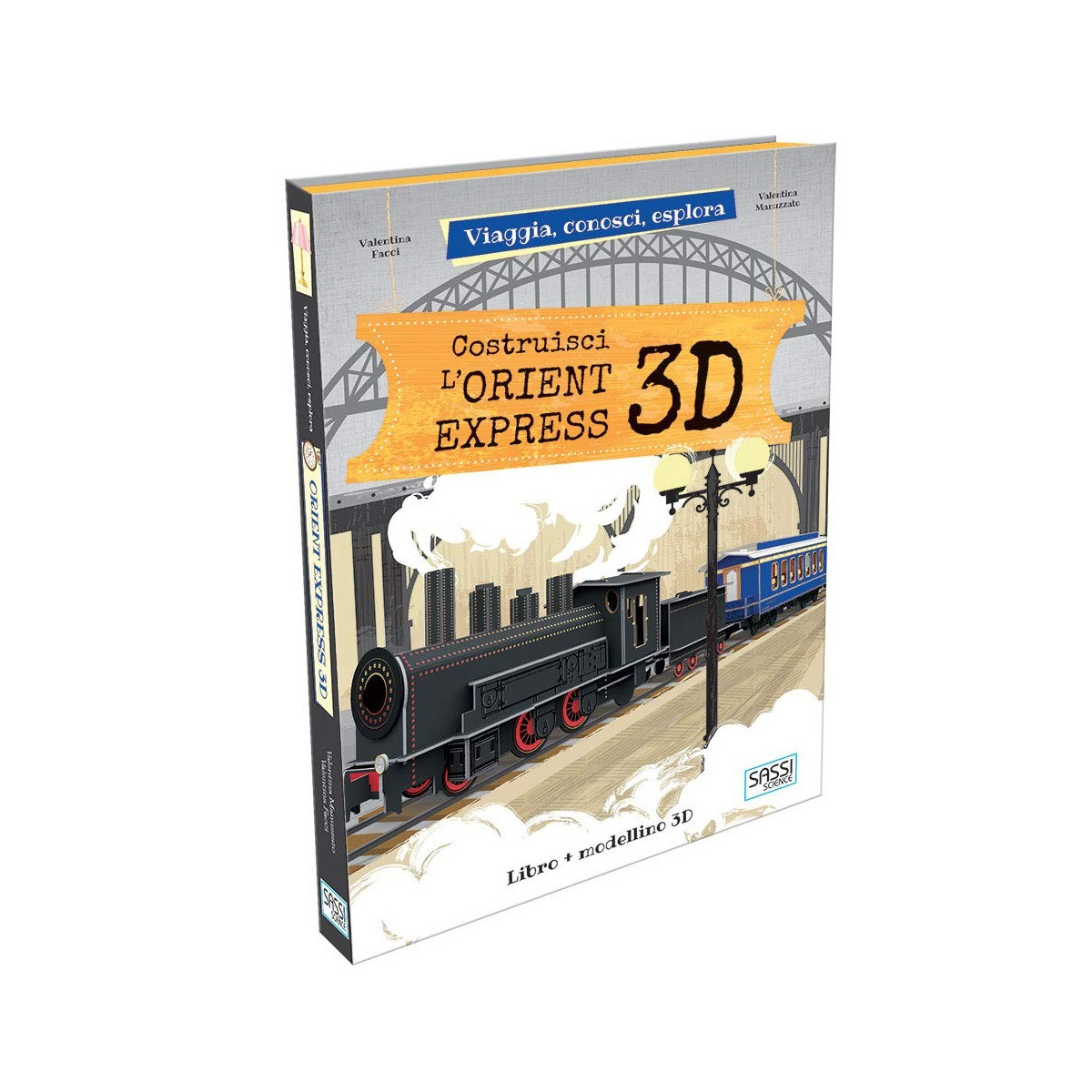 Sassi Editore|Bau dir eine Lokomotive 3D|ab 6 Jahren 