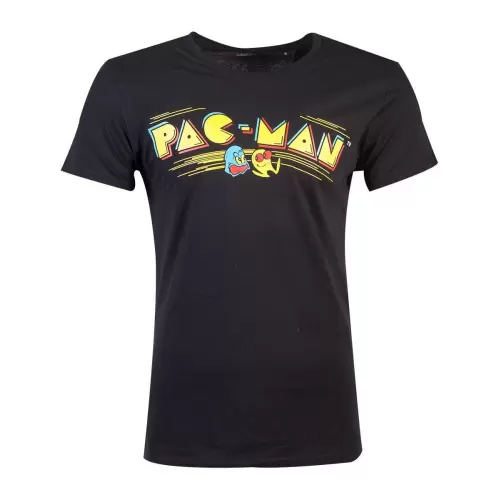 PAC-MAN RETRO LOGO T-shirt M NERA (Abbigliamento) DIFUZED T SHIRT