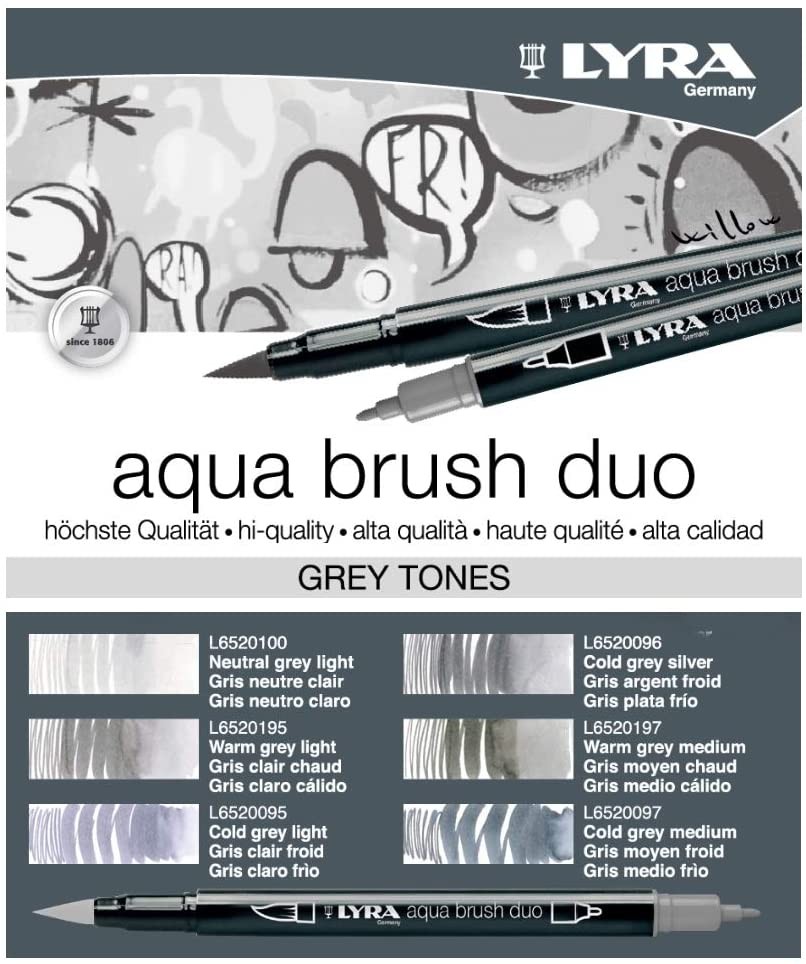 Pennarello per Lettering a doppia punta Aqua Brush Duo - Lyra 