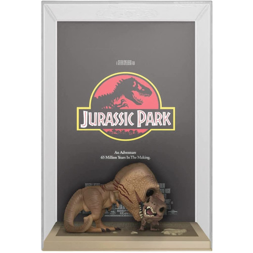 Jurassic Park - Movie Poster: 03 Tyrannosaurus Rex and Velociraptor 9Cm (Pop!)