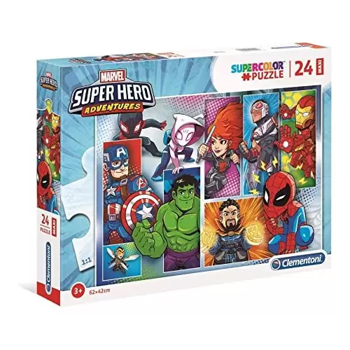 Marvel Super Hero 24 maxi pezzi Supercolor Puzzle Clementoni PUZZLE