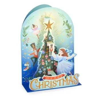 BIGLIETTO POP-UP - POP-UP GREETING CARD - XMAS TREE-Portachiavi- TD Toys