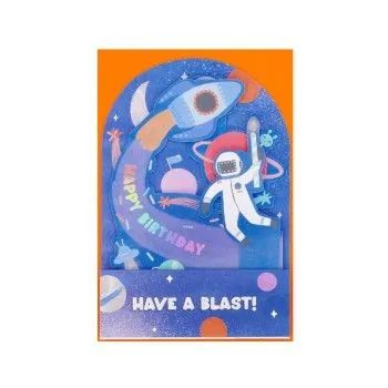 BIGLIETTO POP-UP - POP-UP GREETING CARD - SPACE-Portachiavi- TD Toys