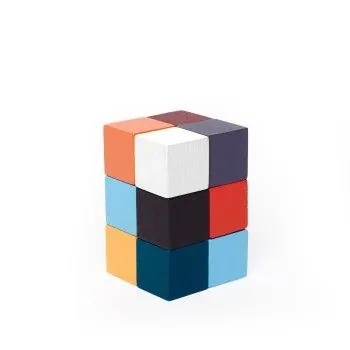 PUZZLE 3D IN LEGNO CUBI ELASTICI KIKKERLAND DISPLAY DA 12-GADGETS- TD Toys
